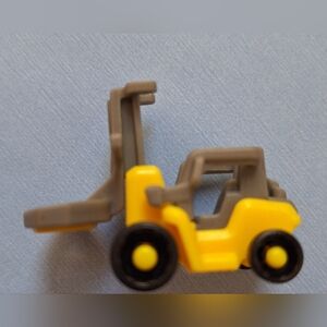 Mini Yellow Forklift Toy Construction Vehicle – Small Plastic Toy